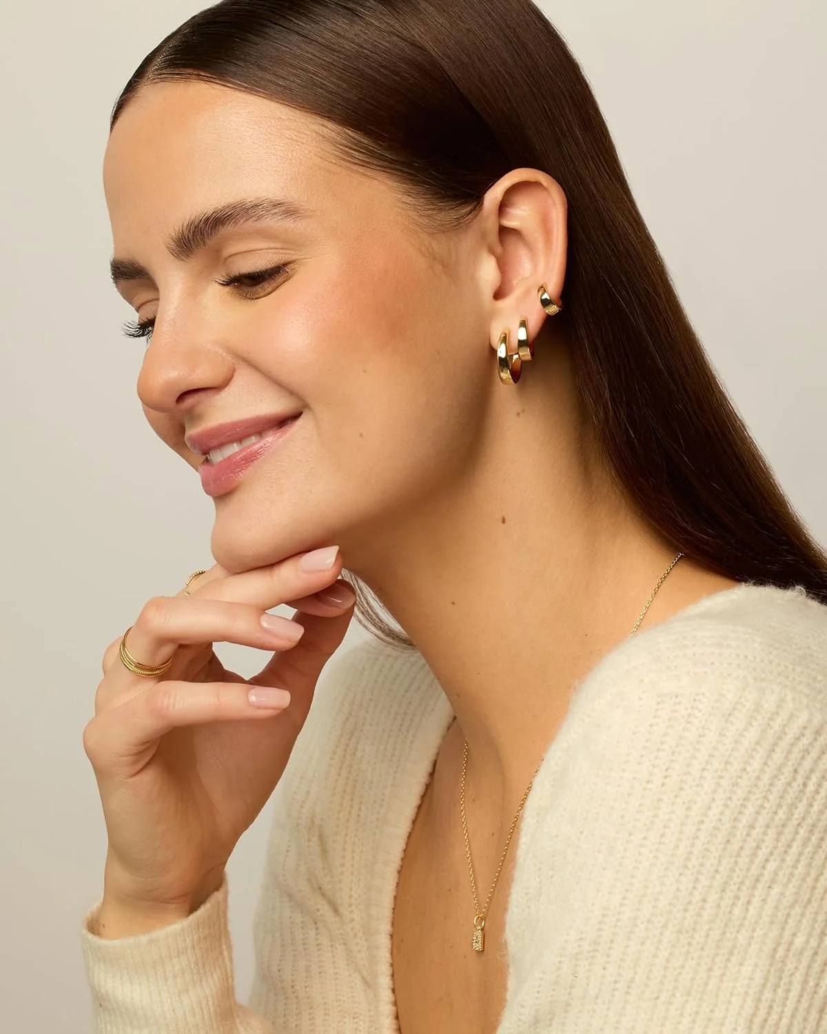 گوشواره های حلقه ای کوچک پاوی با روکش طلای 18 عیار و پایه نقره استرلینگ - ست 3 جفتی | بسته حلقه ای ضخیم هاگی برای زنان 12 میلی متر 16 میلی متر 20 میلی متر گوشواره های حلقه ای کوچک پاوی با روکش طلای 18 عیار و پایه نقره استرلینگ - ست 3 جفتی | بسته حلقه ای ضخیم هاگی برای زنان 12 میلی متر 16 میلی متر 20 میلی متر