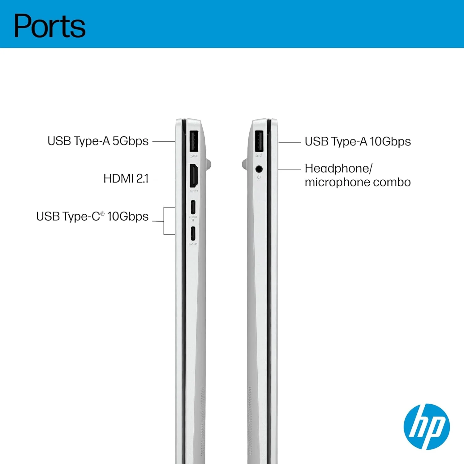 لپ تاپ HP OmniBook 5 16-bc1002ne، صفحه نمایش 16 اینچی 2K، پردازنده AMD Ryzen™ 7 8840U، رم 16 گیگابایتی LPDDR5، حافظه SSD 512 گیگابایتی، AMD Ryzen™ AI (16 NPU TOPS)، صفحه کلید انگلیسی/عربی، ویندوز 11، نقره ای Glacier [BZ6C1EA]