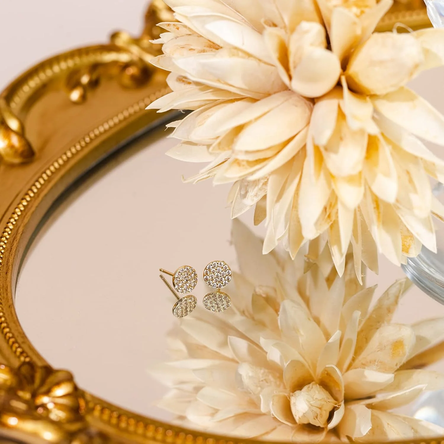 گوشواره های میخی با روکش طلای 14 عیار و پایه نقره استرلینگ PAVOI برای زنان | دیسک مینی CZ Pave | گوشواره های طلایی برای زنان گوشواره های میخی با روکش طلای 14 عیار و پایه نقره استرلینگ PAVOI برای زنان | دیسک مینی CZ Pave | گوشواره های طلایی برای زنان