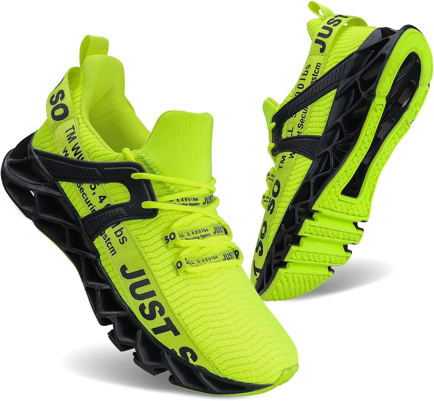 کفش های دویدن زنانه UMYOGO، کفش های ورزشی تنیس پیاده روی تیغه ای ضد لغزش، سبز، سایز 9.5