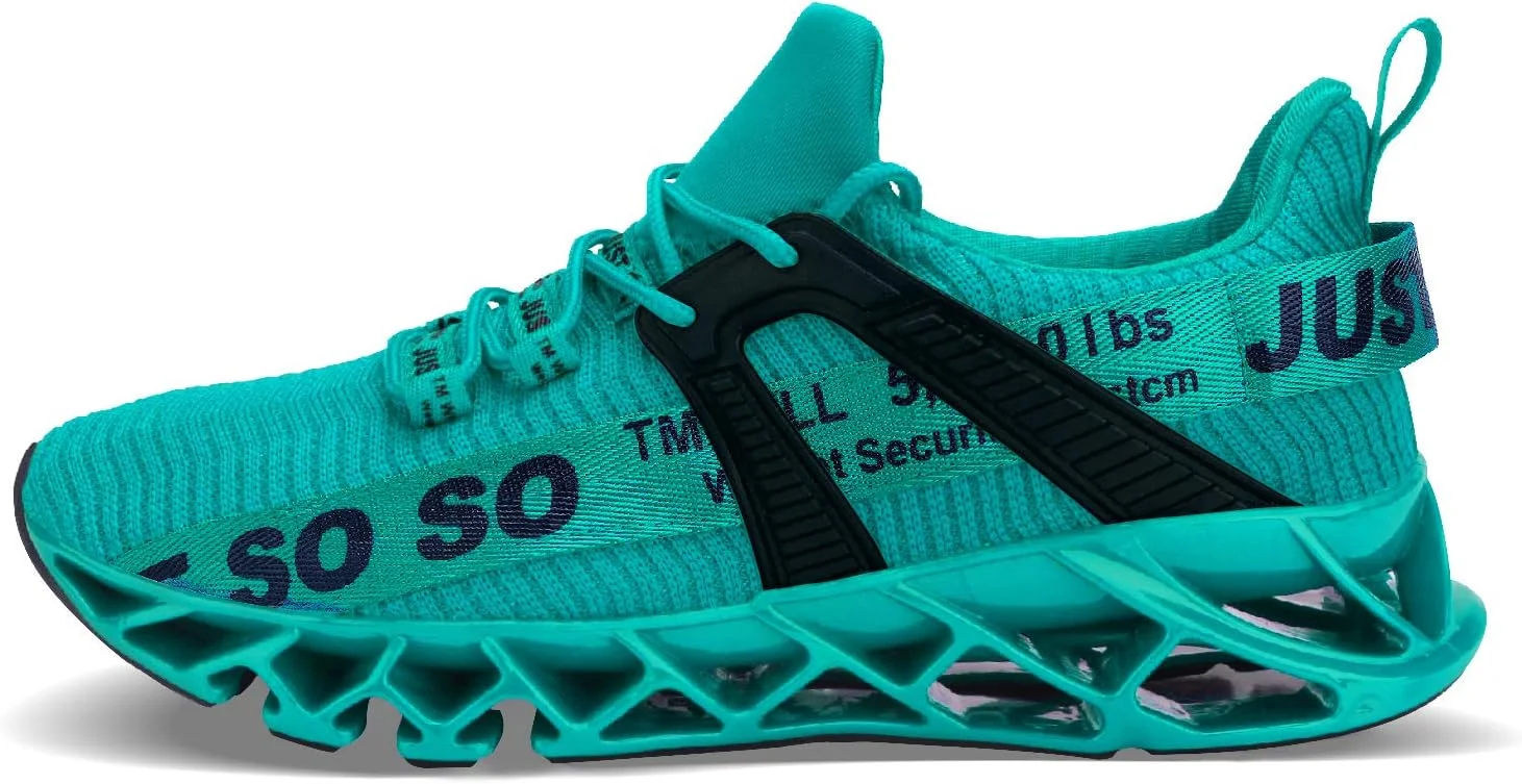 کفش های دویدن زنانه UMYOGO، ضد لغزش، ورزشی، تنیس، پیاده روی، مدل تیغه ای، آبی دریاچه ای، سایز 8