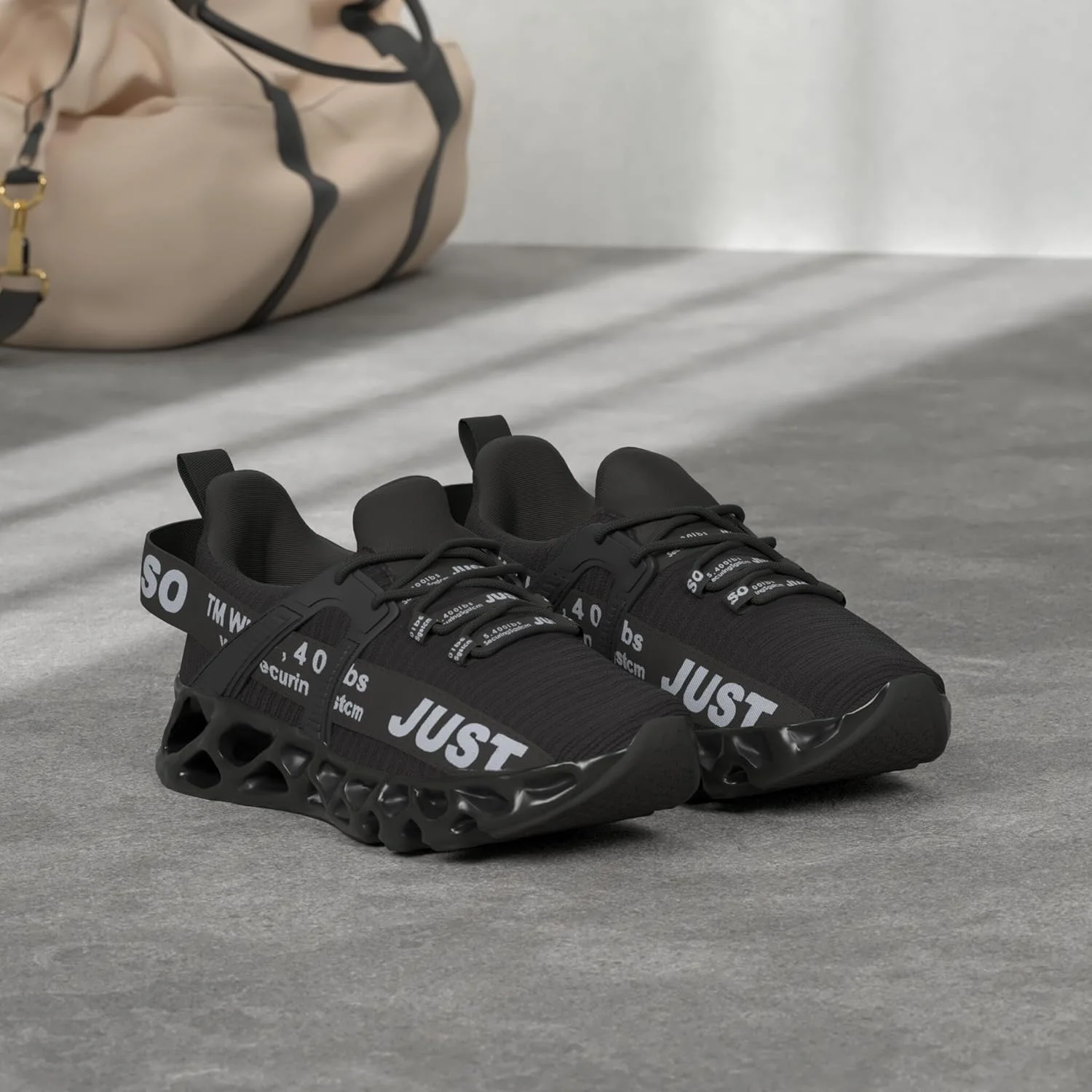 کفش های دویدن زنانه UMYOGO، ضد لغزش، ورزشی، تنیس، پیاده روی، مدل تیغه ای، مشکی، سایز 36