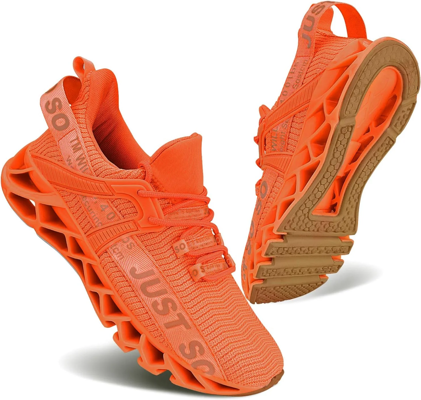 کفش های دویدن زنانه UMYOGO، کفش ورزشی تنیس پیاده روی ضد لغزش تیغه ای، صورتی استتاری، سایز 9.5