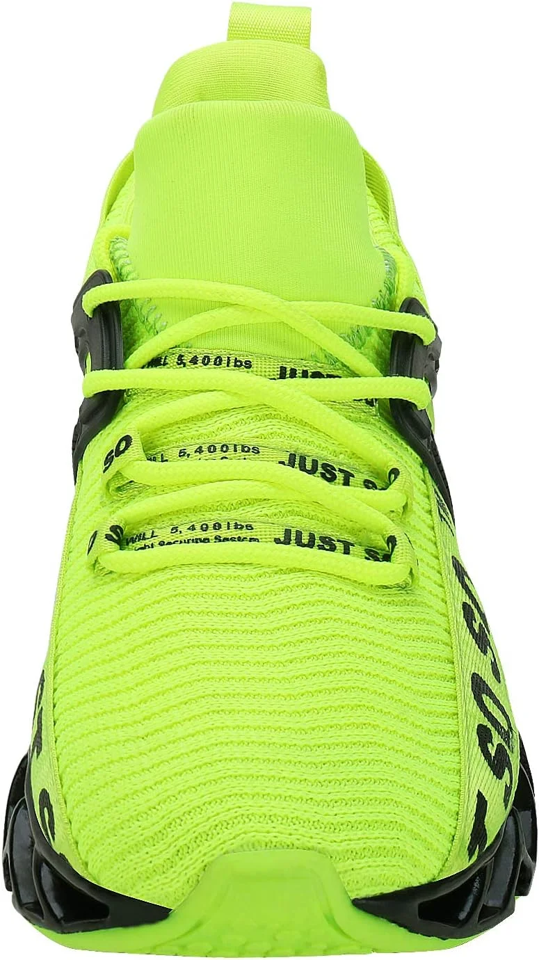 کفش های دویدن زنانه UMYOGO، کفش های ورزشی تنیس پیاده روی تیغه ای ضد لغزش، سبز، سایز 9.5