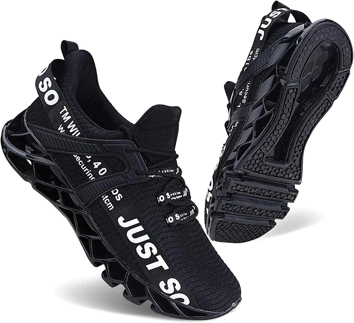 کفش های دویدن زنانه UMYOGO، ضد لغزش، ورزشی، تنیس، پیاده روی، مدل تیغه ای، مشکی، سایز 36