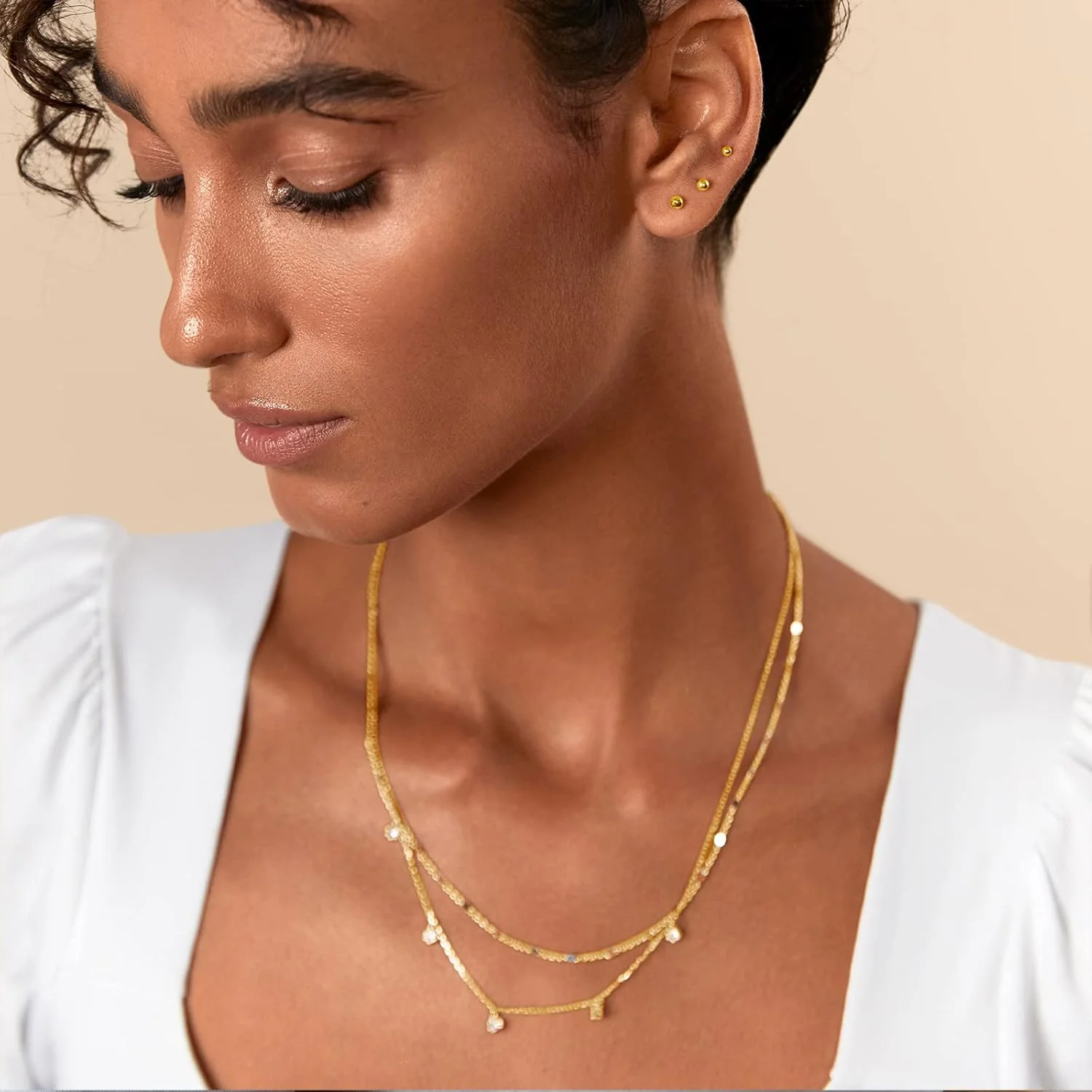 گوشواره های میخی توپی ظریف با روکش طلای 14 عیار و پایه نقره استرلینگ 925 زنانه - جواهرات پیرسینگ غضروف - گوشواره های میخی کوچک پیچی زنانه گوشواره های میخی توپی ظریف با روکش طلای 14 عیار و پایه نقره استرلینگ 925 زنانه - جواهرات پیرسینگ غضروف - گوشواره های میخی کوچک پیچی زنانه