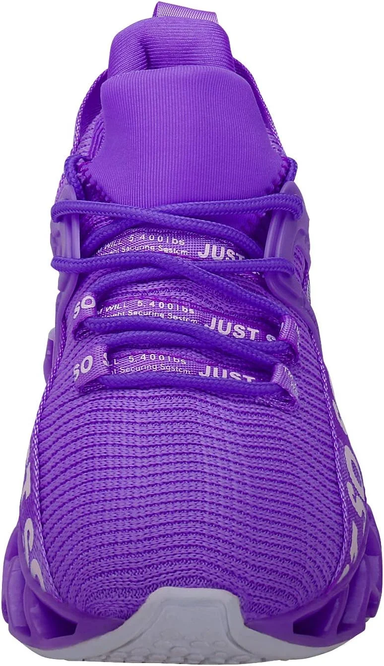 کفش های دویدن زنانه UMYOGO، کفش های ورزشی تنیس پیاده روی تیغه ای ضد لغزش، 1-1 بنفش، 5.5