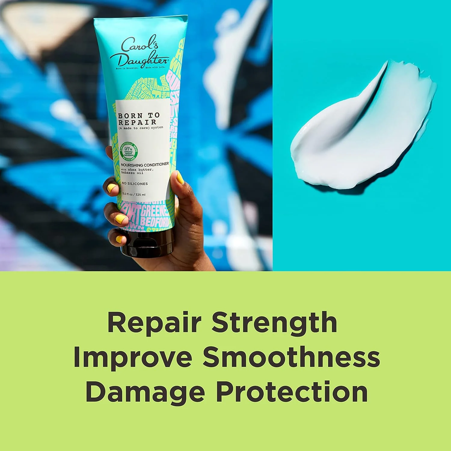 نرم کننده مغذی مو کارول داترز بورن تو ریپیر، مراقبت از مو فاقد سولفات برای موهای فر حاوی شی باتر، 325 میلی لیتر نرم کننده مغذی مو کارول داترز بورن تو ریپیر، مراقبت از مو فاقد سولفات برای موهای فر حاوی شی باتر، 325 میلی لیتر