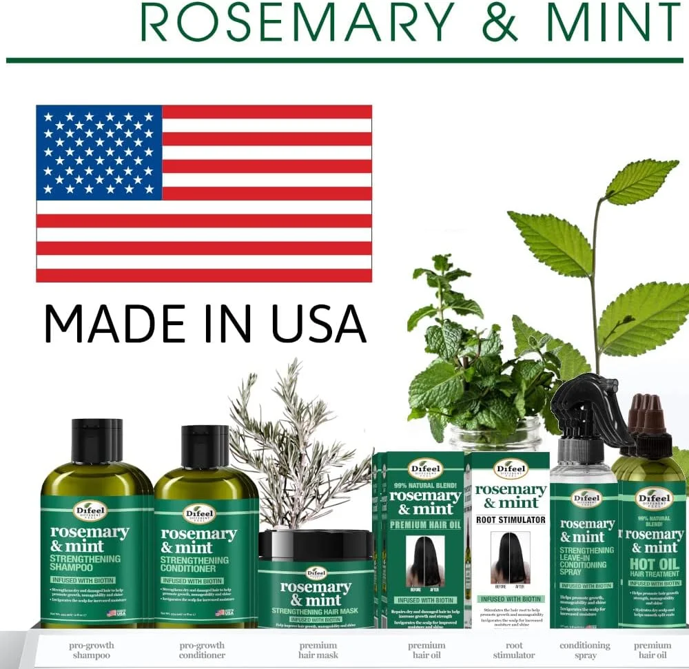 نرم کننده تقویت کننده مو رزماری و نعناع دیفیل با بیوتین 355 میلی لیتر - ساخته شده با روغن رزماری طبیعی برای رشد مو نرم کننده تقویت کننده مو رزماری و نعناع دیفیل با بیوتین 355 میلی لیتر - ساخته شده با روغن رزماری طبیعی برای رشد مو