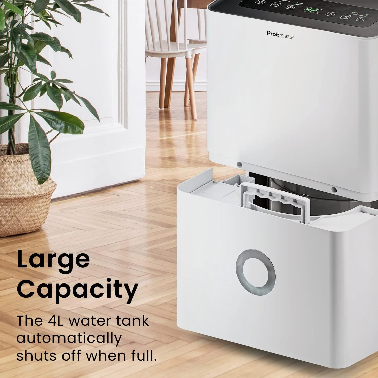 رطوبت گیر هوشمند Pro Breeze با ظرفیت 30 لیتر در روز - رطوبت گیر کمپرسوری هوشمند با اپلیکیشن، وای فای، تخلیه مداوم، مخزن آب 4 لیتری، تایمر 24 ساعته و قفل کودک - از بین برنده کپک و جذب کننده رطوبت برای خانه و حمام رطوبت گیر هوشمند Pro Breeze با ظرفیت 30 لیتر در روز - رطوبت گیر کمپرسوری هوشمند با اپلیکیشن، وای فای، تخلیه مداوم، مخزن آب 4 لیتری، تایمر 24 ساعته و قفل کودک - از بین برنده کپک و جذب کننده رطوبت برای خانه و حمام
