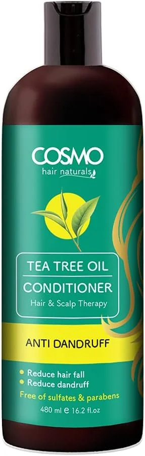 نرم کننده مو حاوی روغن درخت چای سی دی COSMO DESIGNS مناسب انواع مو، 480 میلی لیتر، ضد شوره و کاهش دهنده ریزش مو نرم کننده مو حاوی روغن درخت چای سی دی COSMO DESIGNS مناسب انواع مو، 480 میلی لیتر، ضد شوره و کاهش دهنده ریزش مو