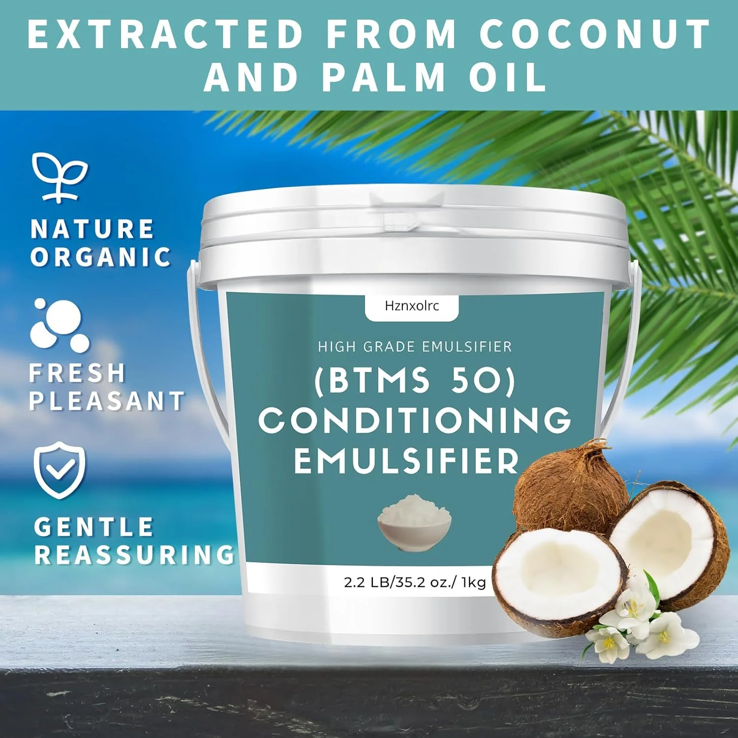 امولسیفایر نرم کننده 1 کیلوگرمی BTMS 50 برای ساخت نرم کننده مو، گرانول های امولسیفایر نرم کننده ممتاز BTMS 50، فعالیت بالاتر از BTMS 25، مناسب برای ساخت لوسیون، شامپو و موارد دیگر