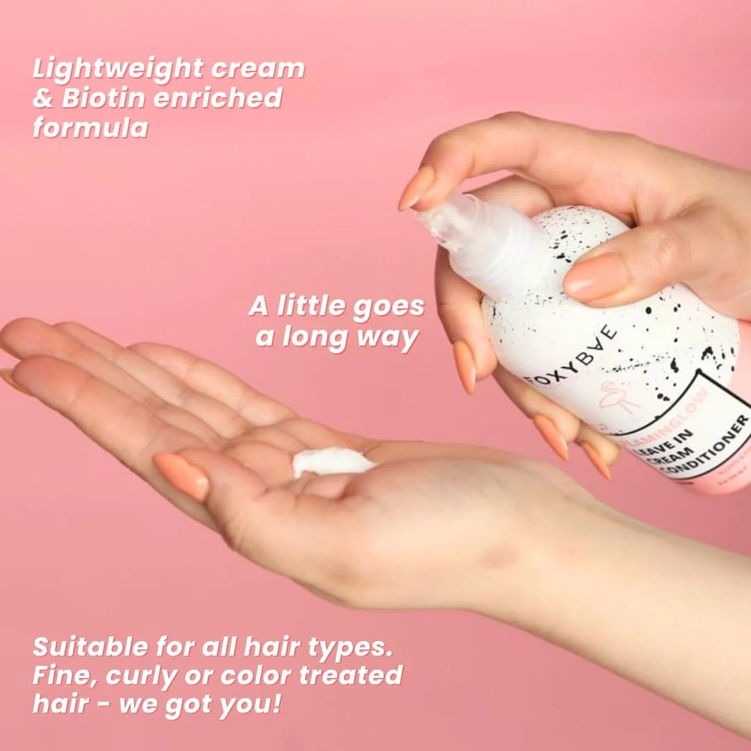 کرم نرم کننده مو فاکسی بی Flaminglow - اسپری نرم کننده باز کننده گره مو با کراتین و بیوتین برای تقویت رشد مو، موهای فر، موهای رنگ شده - درمان ضد وز و حالت دهنده مو - 236 میلی لیتر کرم نرم کننده مو فاکسی بی Flaminglow - اسپری نرم کننده باز کننده گره مو با کراتین و بیوتین برای تقویت رشد مو، موهای فر، موهای رنگ شده - درمان ضد وز و حالت دهنده مو - 236 میلی لیتر