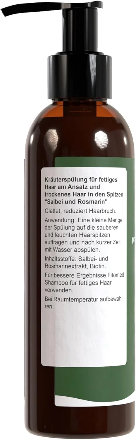 نرم کننده موی چرب فیتومد حاوی عصاره مریم گلی و رزماری 200 میلی لیتر - نرم کننده آبرسان و صاف کننده مو نرم کننده موی چرب فیتومد حاوی عصاره مریم گلی و رزماری 200 میلی لیتر - نرم کننده آبرسان و صاف کننده مو