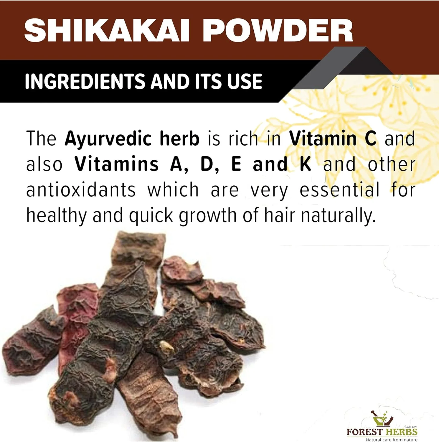 گیاهان جنگلی، مراقبت طبیعی از طبیعت، پودر 100% ارگانیک شیکاکای، آکاسیا کونسینا، پودر نرم کننده عالی مو - 100 گرم گیاهان جنگلی، مراقبت طبیعی از طبیعت، پودر 100% ارگانیک شیکاکای، آکاسیا کونسینا، پودر نرم کننده عالی مو - 100 گرم