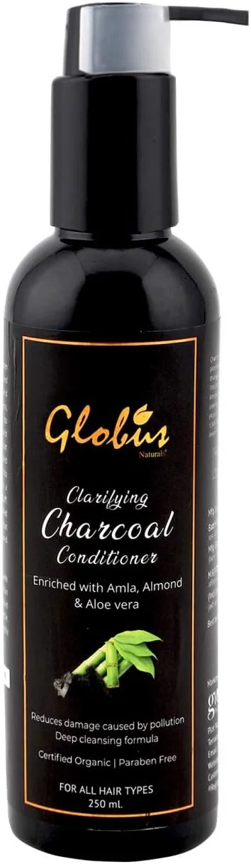 نرم کننده زغال فعال پاک کننده گلوبوس نچرالز | بدون پارابن | برای مو و پوست سر چرب (250 میلی لیتر)