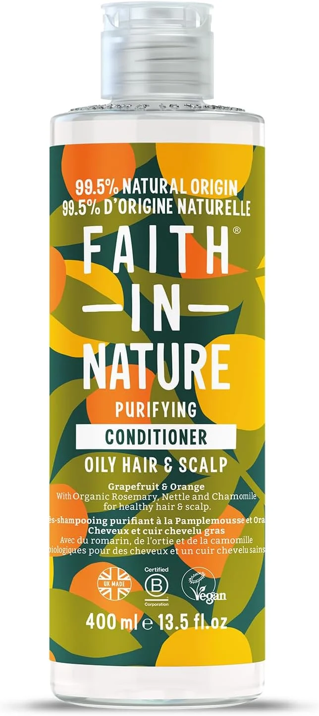 نرم کننده مو گریپ فروت و پرتقال Faith In Nature، انرژی بخش، وگان و بدون تست حیوانی، بدون SLS یا پارابن، برای موهای معمولی تا چرب، 400 میلی لیتر نرم کننده مو گریپ فروت و پرتقال Faith In Nature، انرژی بخش، وگان و بدون تست حیوانی، بدون SLS یا پارابن، برای موهای معمولی تا چرب، 400 میلی لیتر