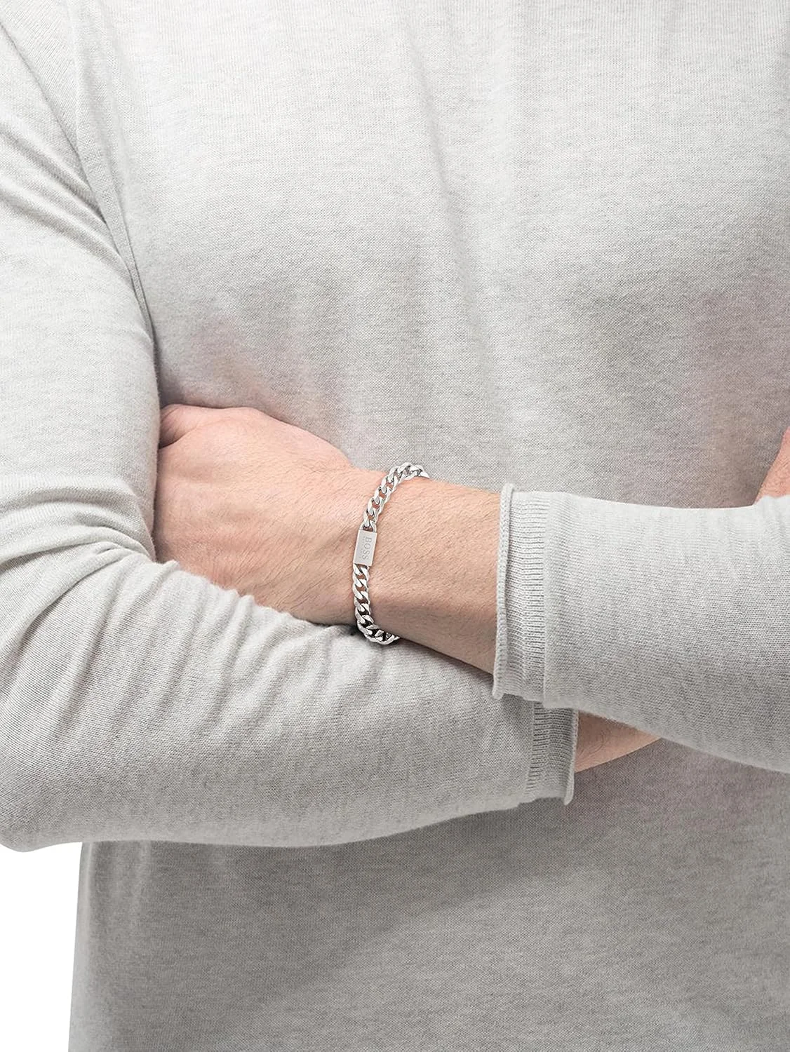 دستبند زنجیری مردانه BOSS Jewelry، مجموعه CHAIN LINK، موجود در دو سایز دستبند زنجیری مردانه BOSS Jewelry، مجموعه CHAIN LINK، موجود در دو سایز