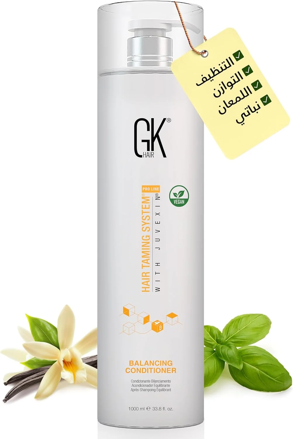 نرم کننده موی سر متعادل کننده جی کی هیر گلوبال کراتین (1000 میلی لیتر) مناسب موهای چرب و رنگ شده، استفاده روزانه بعد از شامپو، پاک کننده عمیق، نرم کننده ارگانیک و طبیعی