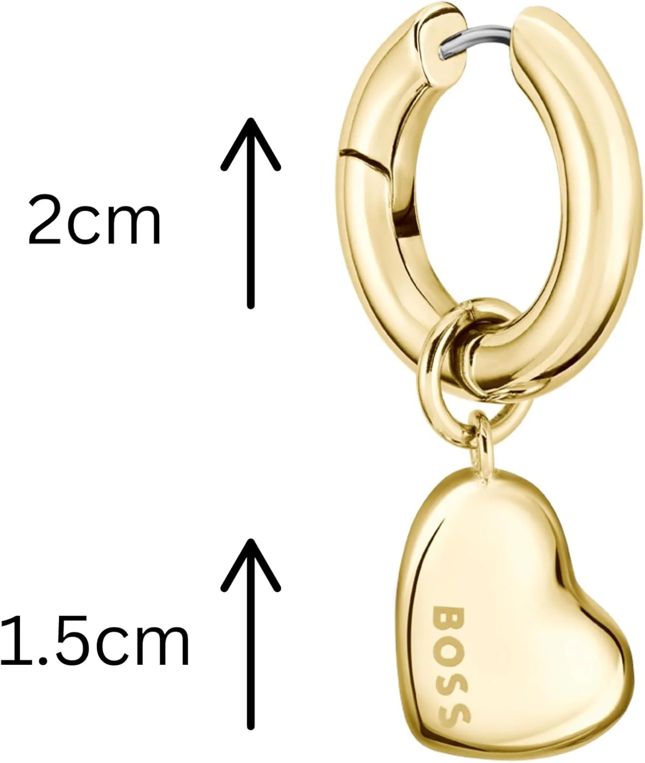 گوشواره زنانه BOSS Jewelry مدل Honey Love استیل و طلایی گوشواره زنانه BOSS Jewelry مدل Honey Love استیل و طلایی