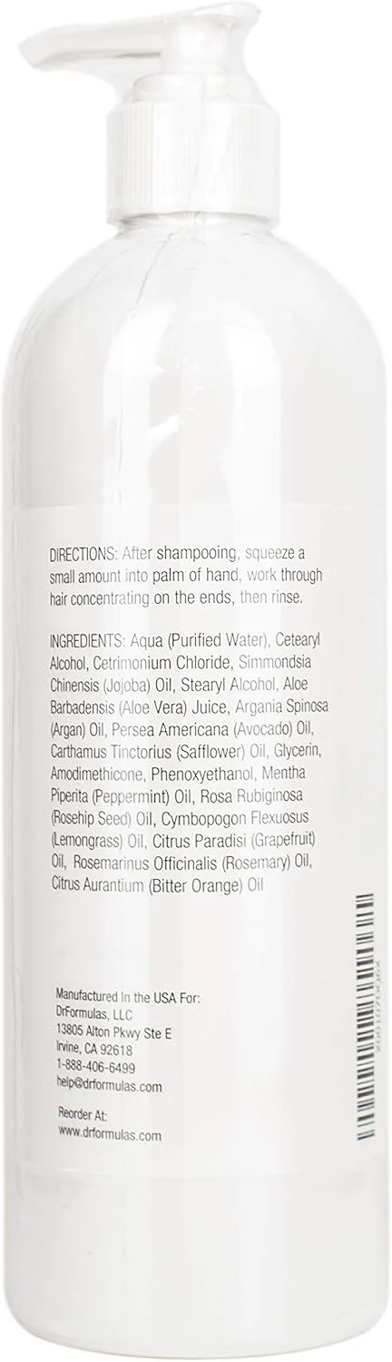 نرم کننده مو دکتر فرمولاز Hairomega حاوی روغن آرگان، مسدود کننده DHT برای ریزش مو و شوره سر - پشتیبانی از رشد موهای سالم تر، قوی تر و بلندتر