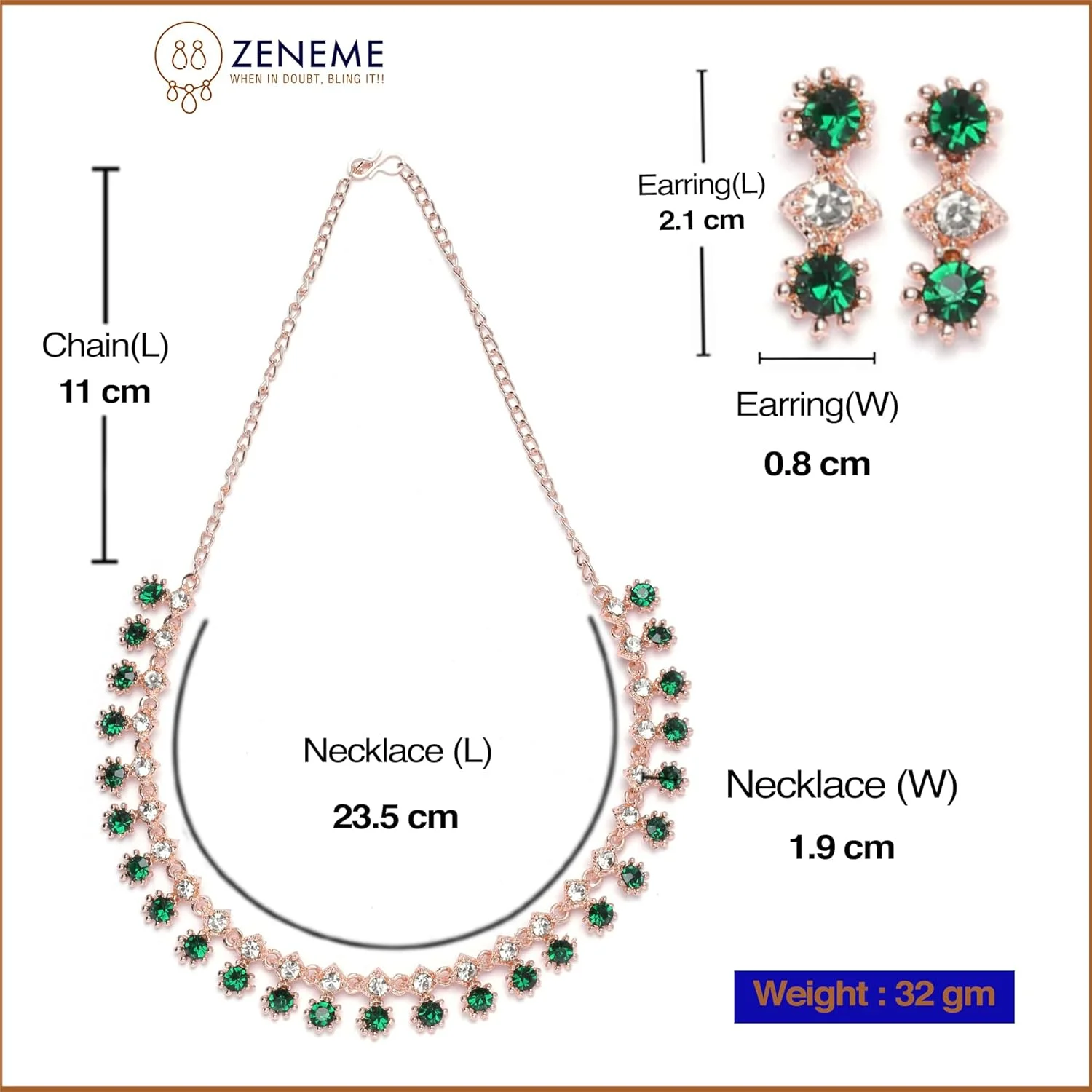 نیم ست گردنبند و گوشواره زنانه طرح ستاره نگین دار رزگلد ZENEME نیم ست گردنبند و گوشواره زنانه طرح ستاره نگین دار رزگلد ZENEME