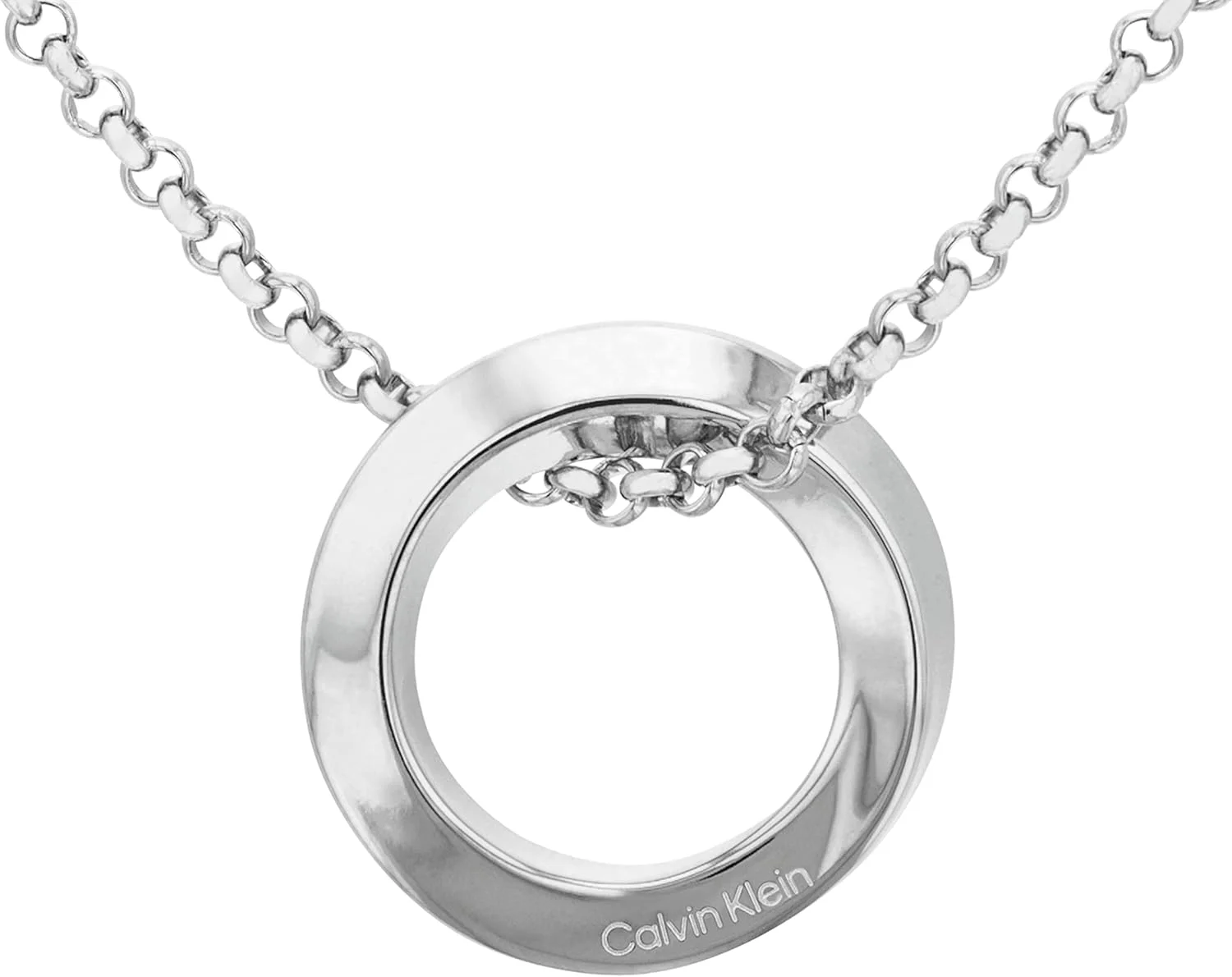 گردنبند زنانه کالوین کلاین، مجموعه حلقه پیچ خورده ساخته شده از استیل ضد زنگ