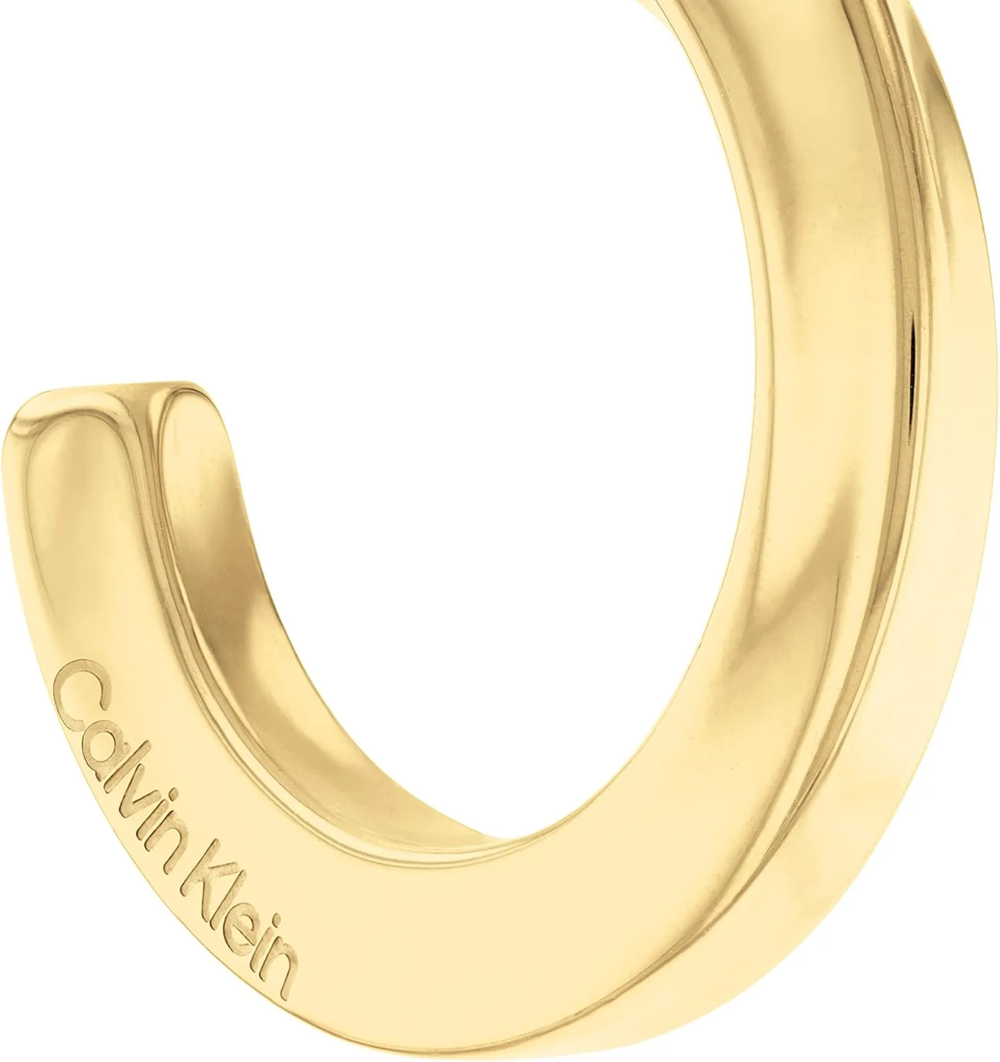 زیورآلات کلوین کلاین گوشواره حلقه ای نازک طلایی زنانه با روکش یونی، رنگ: روکش طلایی (مدل: 35000311)، استاندارد، فولاد ضد زنگ، بدون سنگ قیمتی