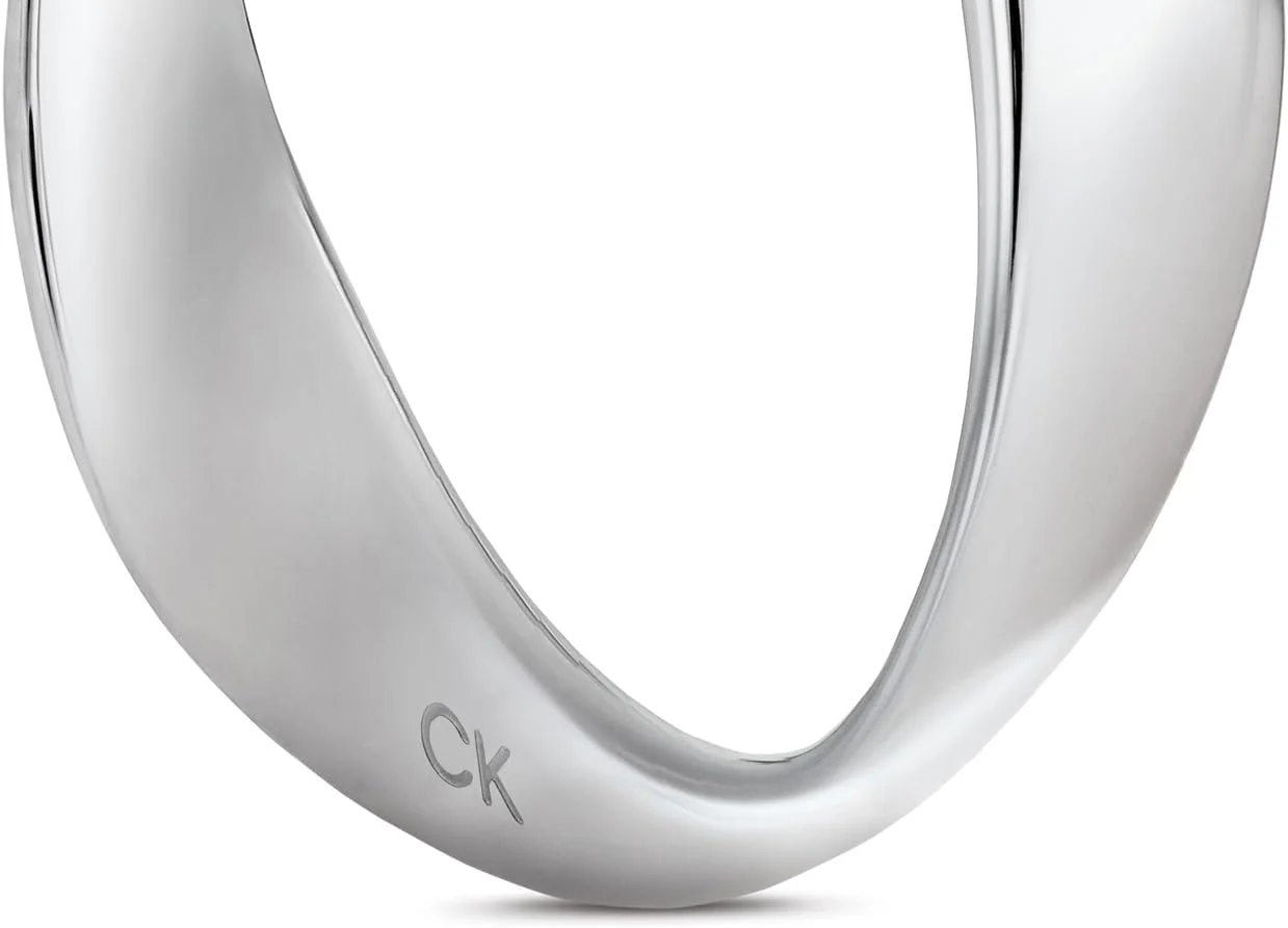 مجموعه جواهرات متالیک اثیری کالوین کلاین برای زنان - گوشواره حلقه ای استیل ضد زنگ، بست پستی - اکسسوری مد - هدیه برای او