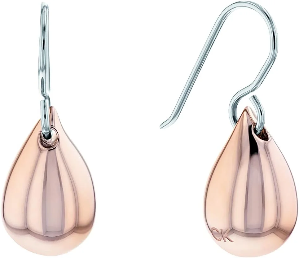 گوشواره زنانه کلوین کلاین مدل Fishy با روکش طلای میخکی و استیل - 35000075