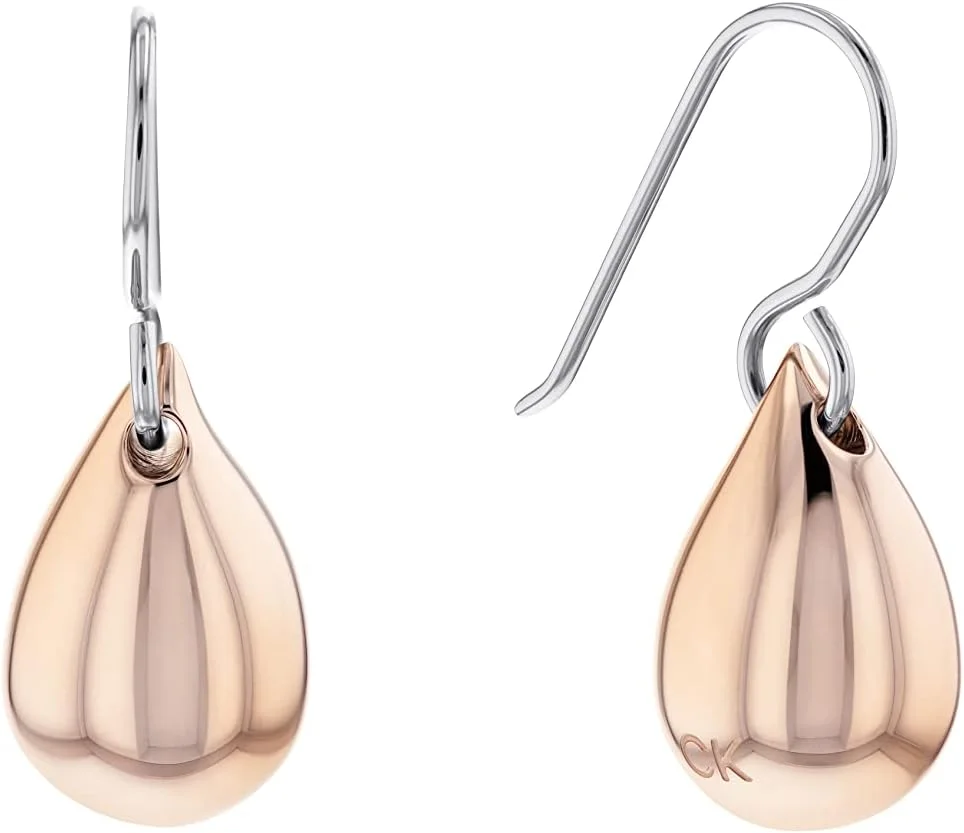 گوشواره زنانه کلوین کلاین مدل Fishy با روکش طلای میخکی و استیل - 35000075