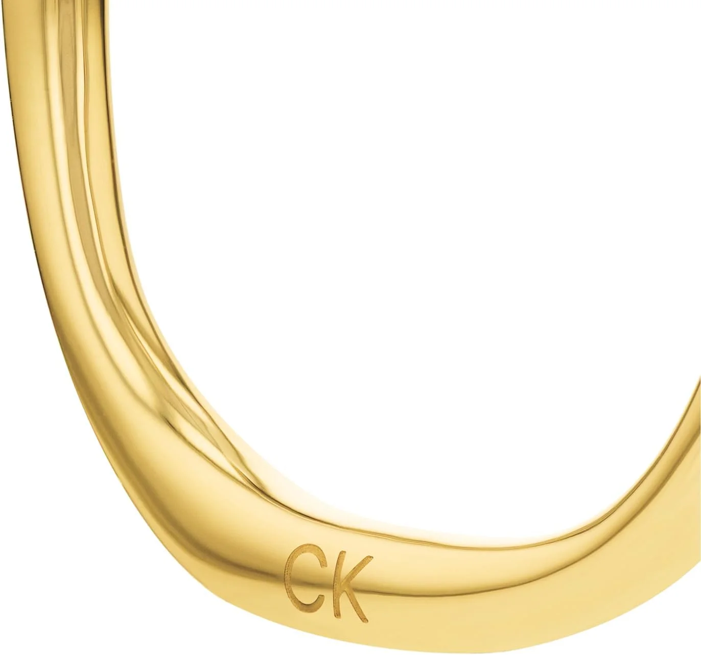 گوشواره حلقه ای زنانه کلوین کلاین مدل Elemental، حلقه مجسمه سازی شده با الهام از طبیعت، بست قفلی، فولاد ضد زنگ، جواهرات ظریف، مناسب برای هر مناسبت، لباس طراح