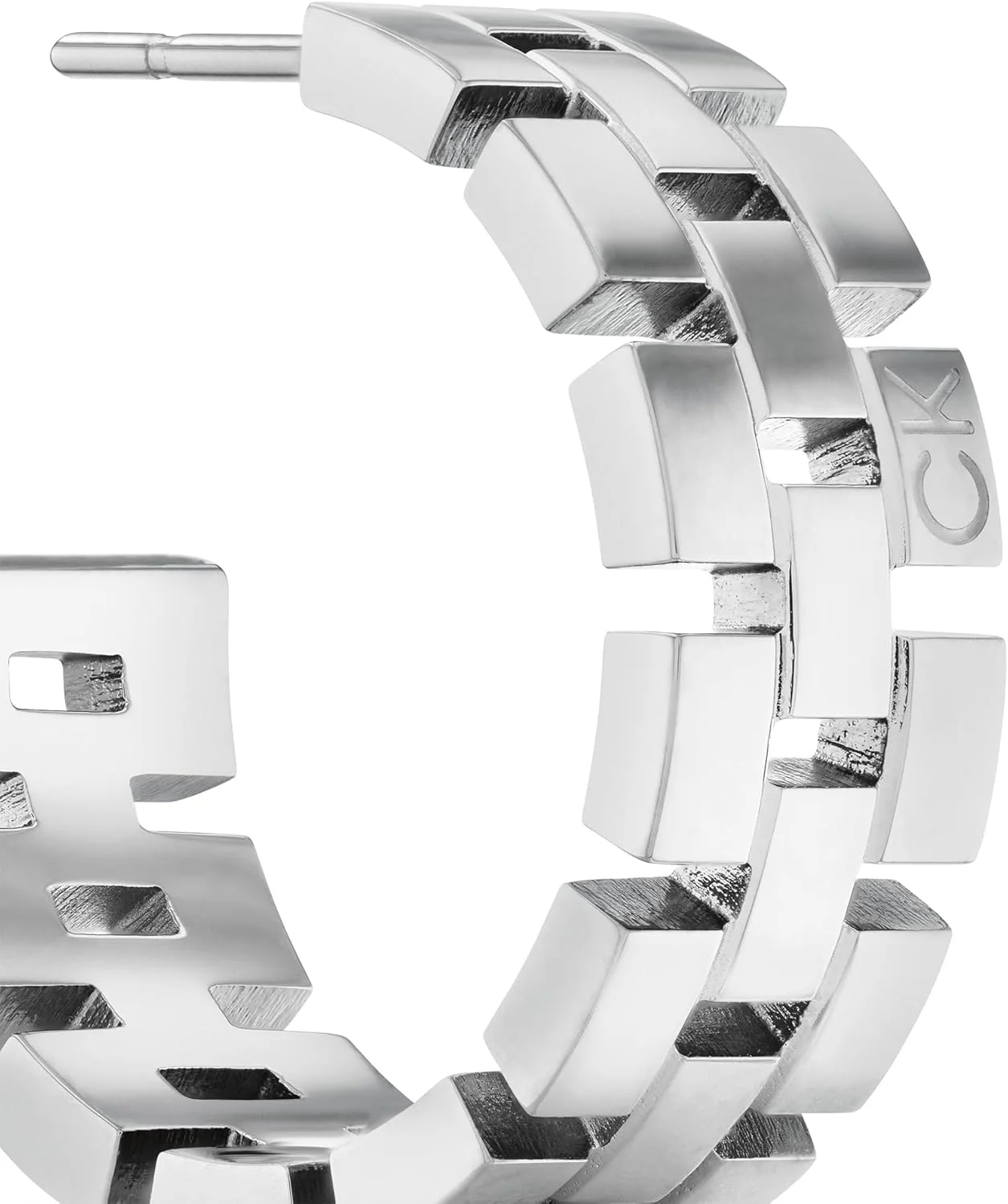 گوشواره های کرئول زنانه کالوین کلاین مدل GEOMETRIC