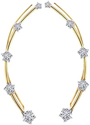 ست گوشواره و ایرکاف جواهری زنانه نگین الماس آمریکایی Zeneme ست گوشواره و ایرکاف جواهری زنانه نگین الماس آمریکایی Zeneme