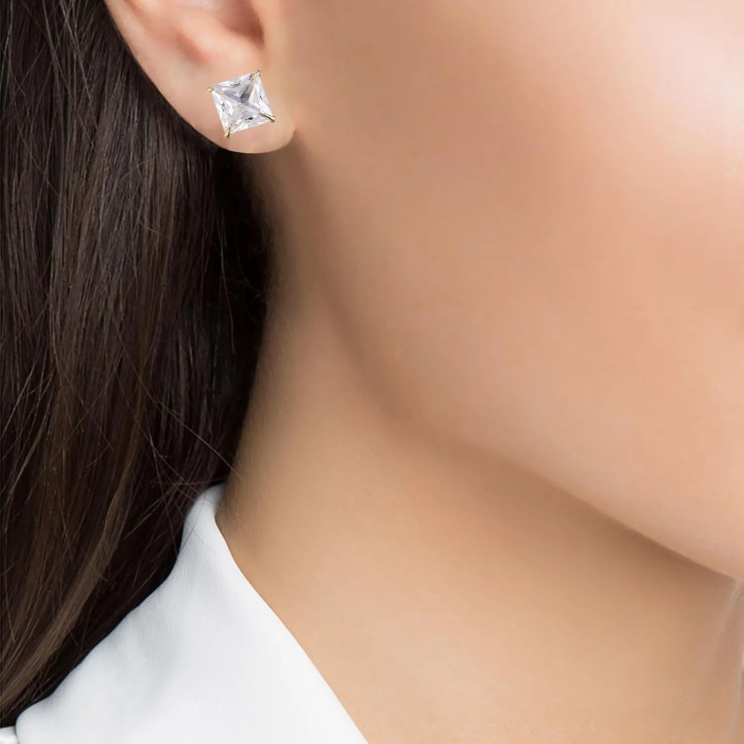 گوشواره های شیک و فانتزی زنانه و دخترانه با روکش طلای زینمه، مناسب برای مهمانی، نگین الماس آمریکایی گوشواره های شیک و فانتزی زنانه و دخترانه با روکش طلای زینمه، مناسب برای مهمانی، نگین الماس آمریکایی