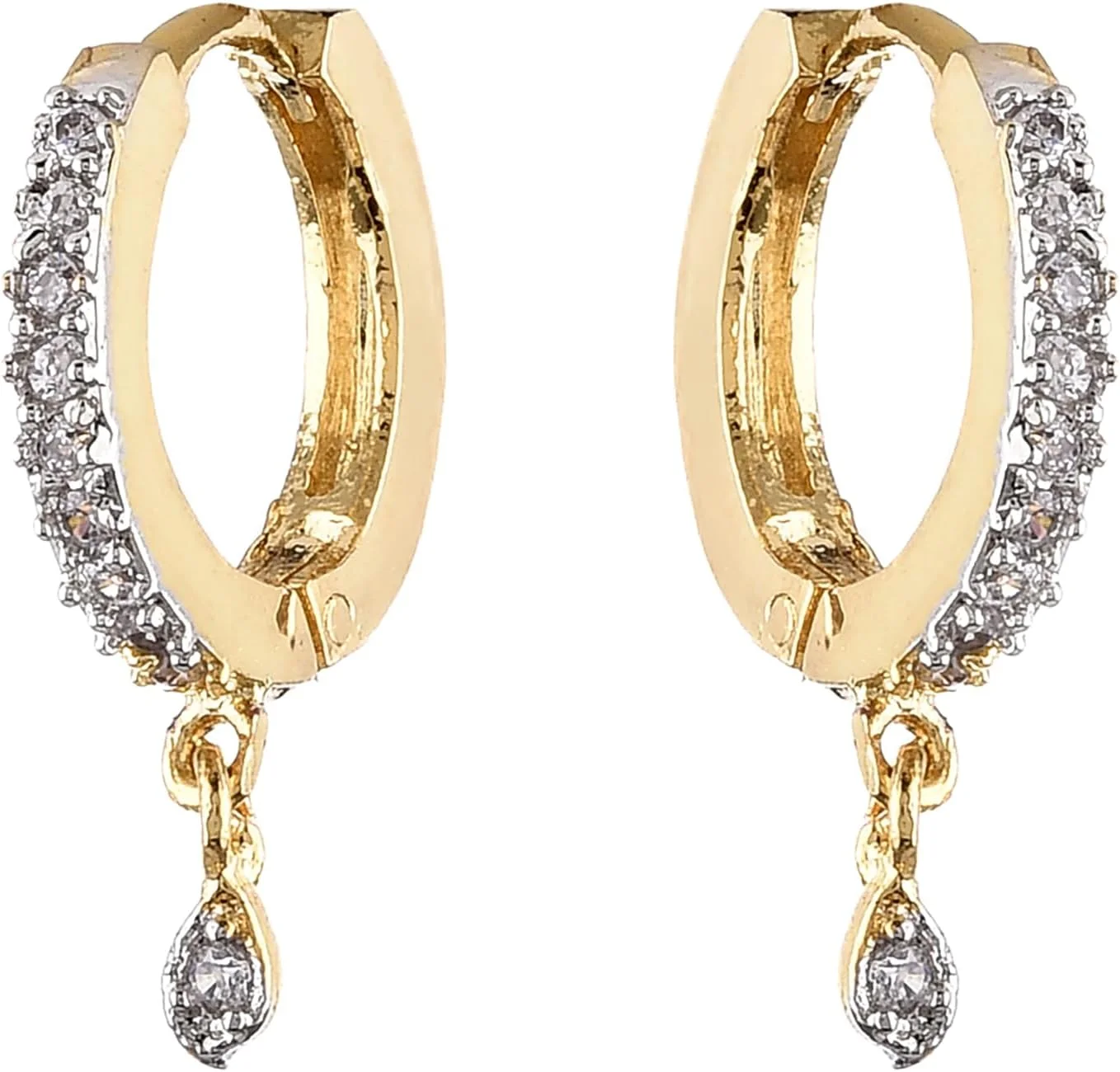 گوشواره های شیک و فانتزی زنانه و دخترانه با روکش طلای زینمه، مناسب برای مهمانی، نگین الماس آمریکایی گوشواره های شیک و فانتزی زنانه و دخترانه با روکش طلای زینمه، مناسب برای مهمانی، نگین الماس آمریکایی