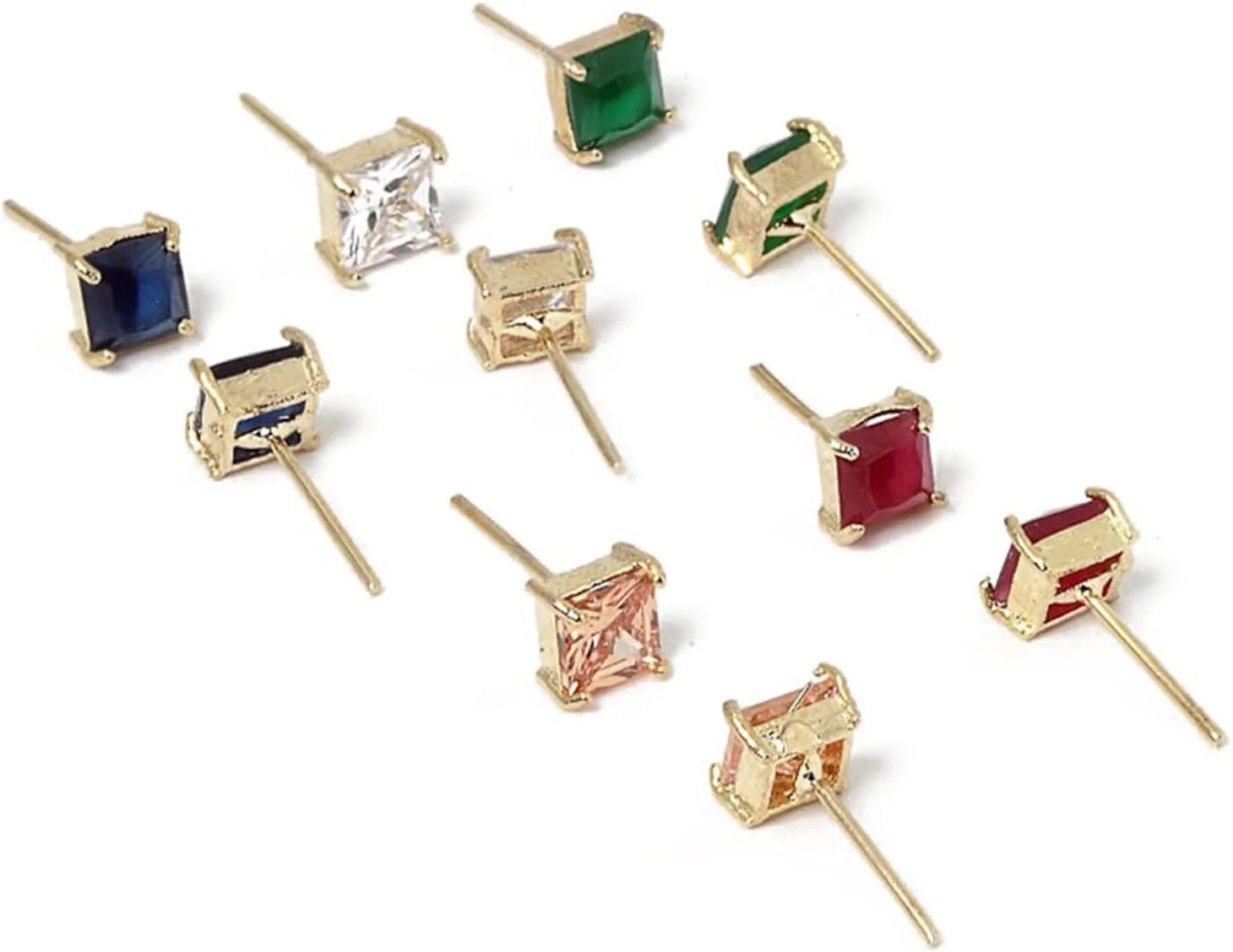 گوشواره های میخی زنانه زنم مدل هندسی با روکش طلایی گوشواره های میخی زنانه زنم مدل هندسی با روکش طلایی