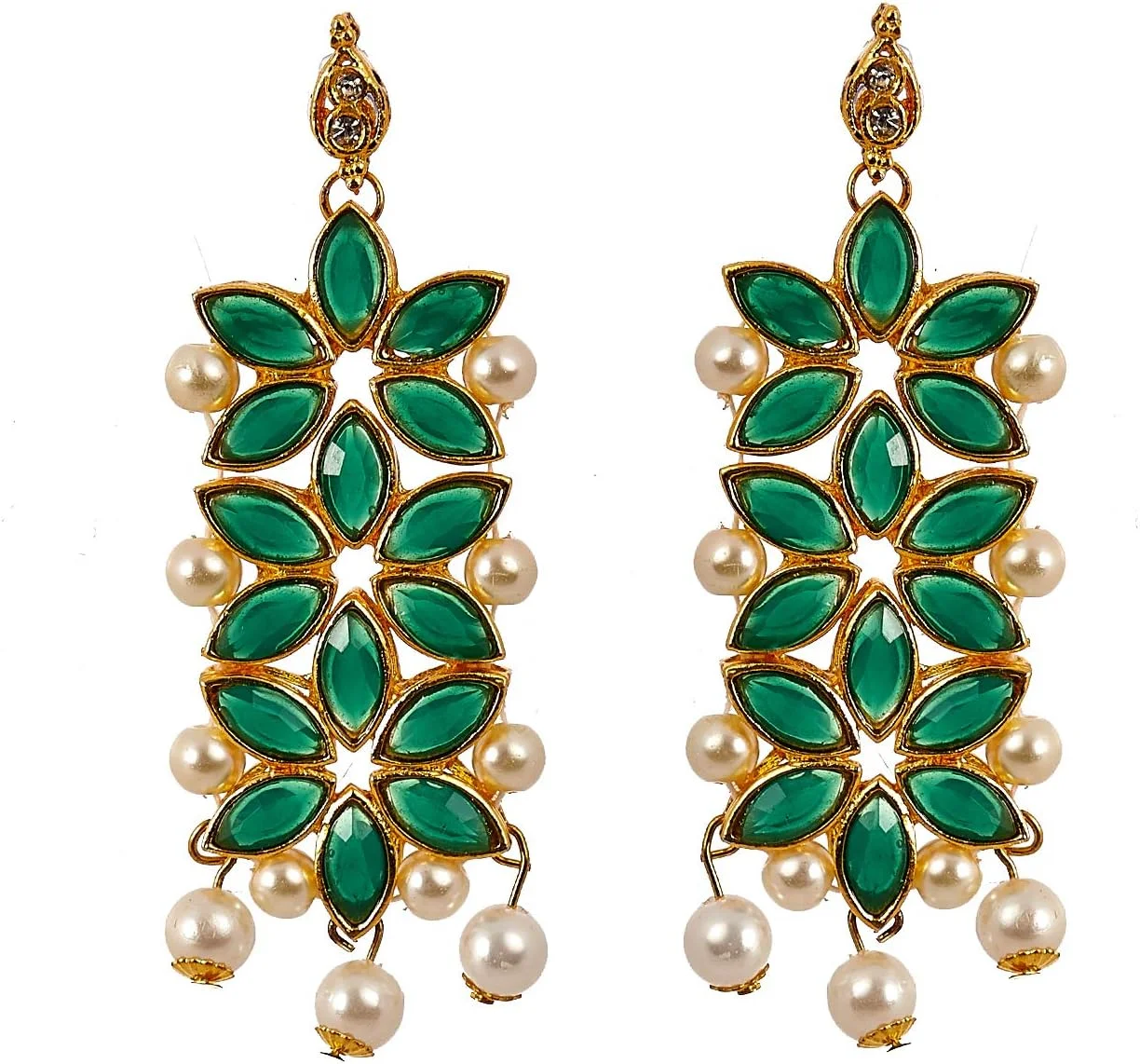 ست مانگ تیکا و گوشواره زنانه Zeneme طرح گل با روکش طلایی ست مانگ تیکا و گوشواره زنانه Zeneme طرح گل با روکش طلایی