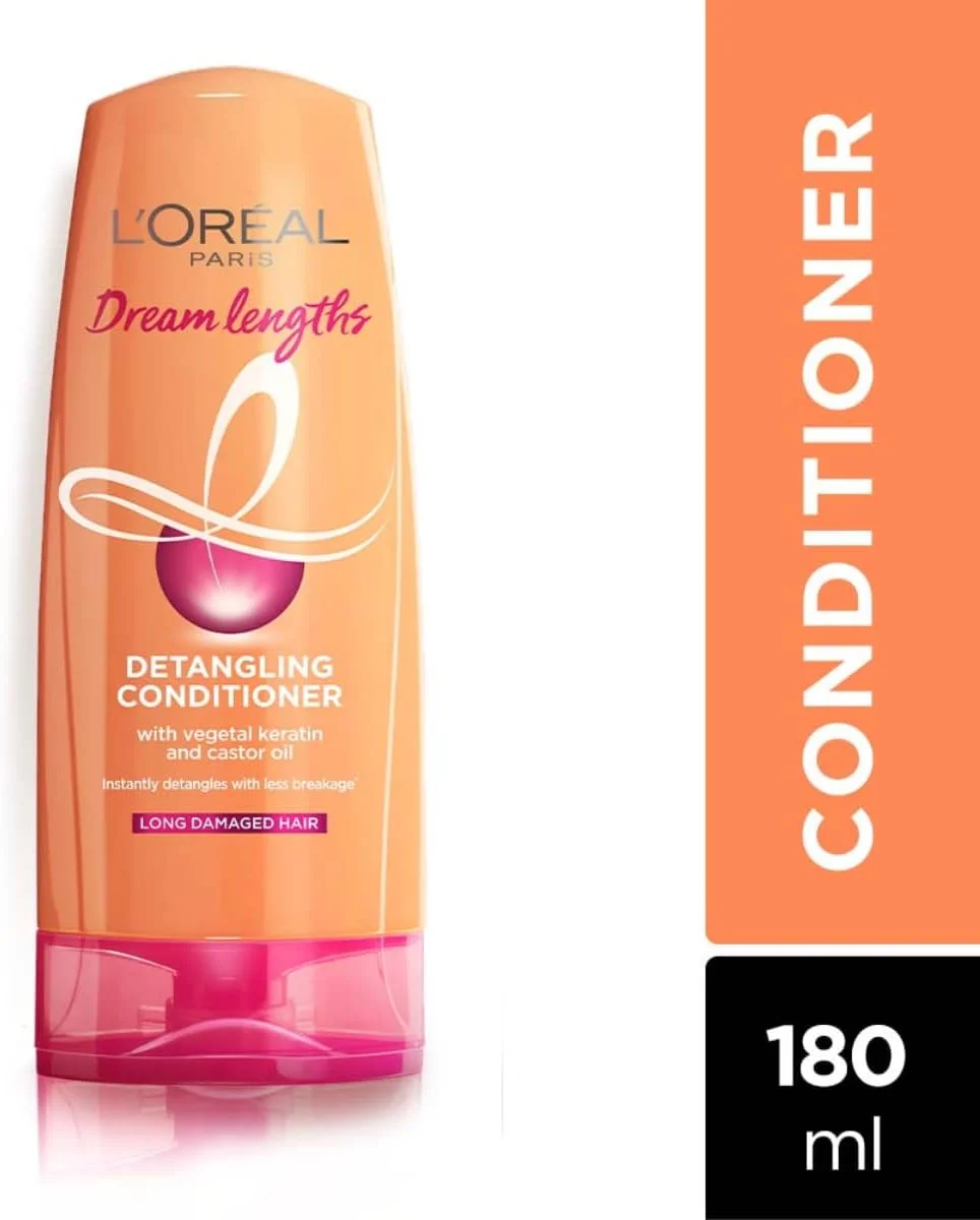 نرم کننده مو لورآل پاریس، مغذی، ترمیم کننده و درخشان کننده، برای موهای بلند و بی جان، دریم لنگز، 180 میلی لیتر نرم کننده مو لورآل پاریس، مغذی، ترمیم کننده و درخشان کننده، برای موهای بلند و بی جان، دریم لنگز، 180 میلی لیتر