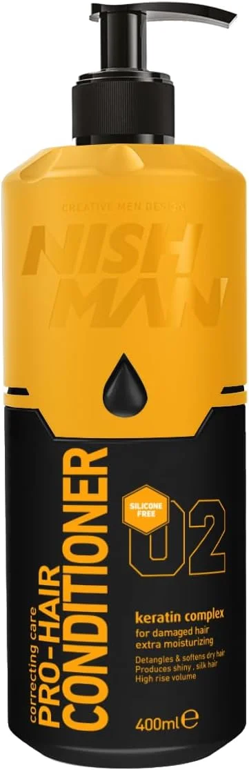 نرم کننده موی سر حاوی کراتین نیشمن مدل 02 Pro حجم 400 میلی لیتر