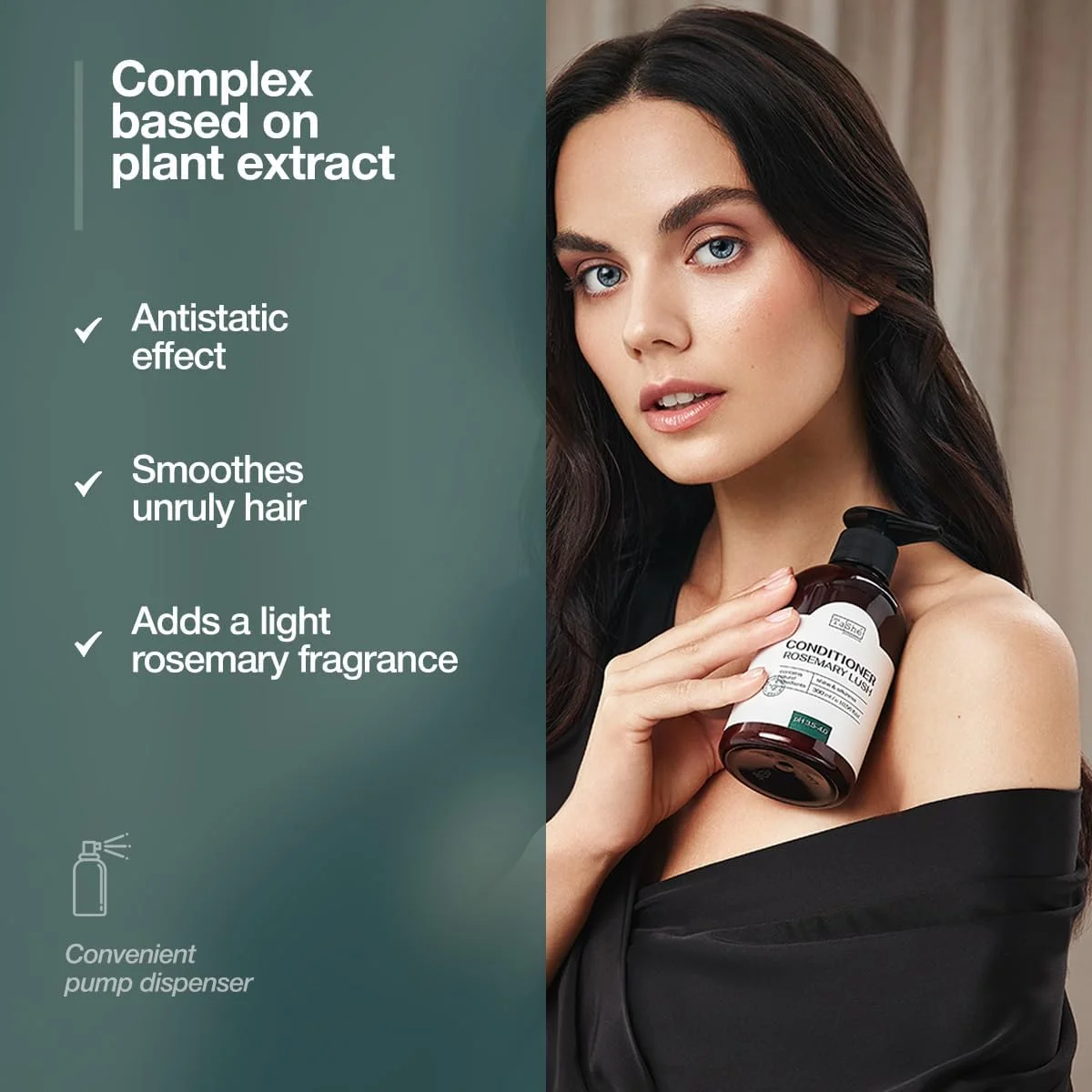 نرم کننده مو رزماری و بیوتین TaShe - حجم 300 میلی لیتر نرم کننده مو رزماری و بیوتین TaShe - حجم 300 میلی لیتر