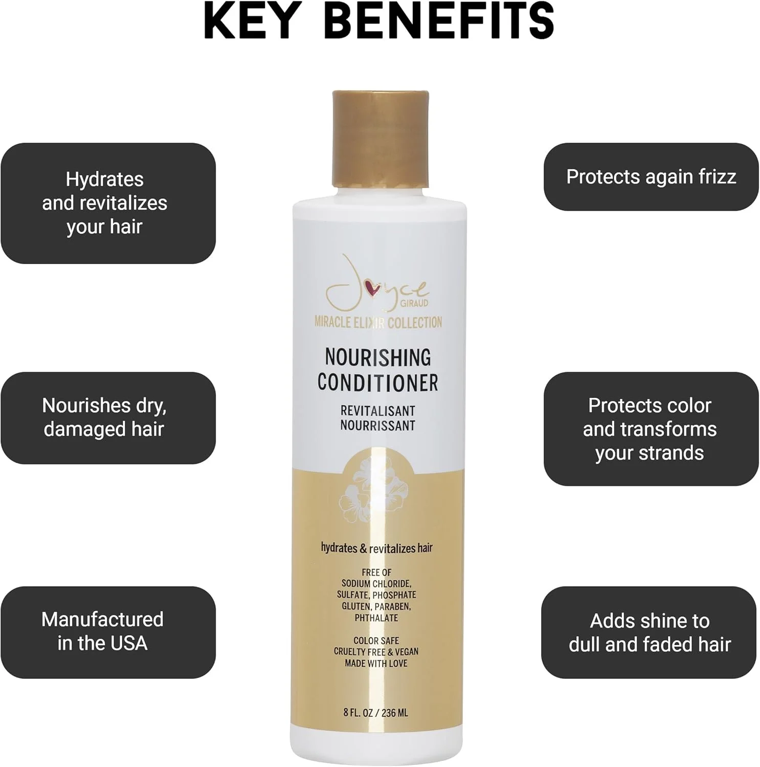 نرم کننده مغذی اکسیر معجزه آسای جویس، رطوبت را باز می گرداند، گره ها را باز می کند و به انواع موها درخشندگی می بخشد. موهای شما را آبرسانی و احیا می کند. موهای خشک و آسیب دیده را تغذیه می کند و از f محافظت می کند نرم کننده مغذی اکسیر معجزه آسای جویس، رطوبت را باز می گرداند، گره ها را باز می کند و به انواع موها درخشندگی می بخشد. موهای شما را آبرسانی و احیا می کند. موهای خشک و آسیب دیده را تغذیه می کند و از f محافظت می کند