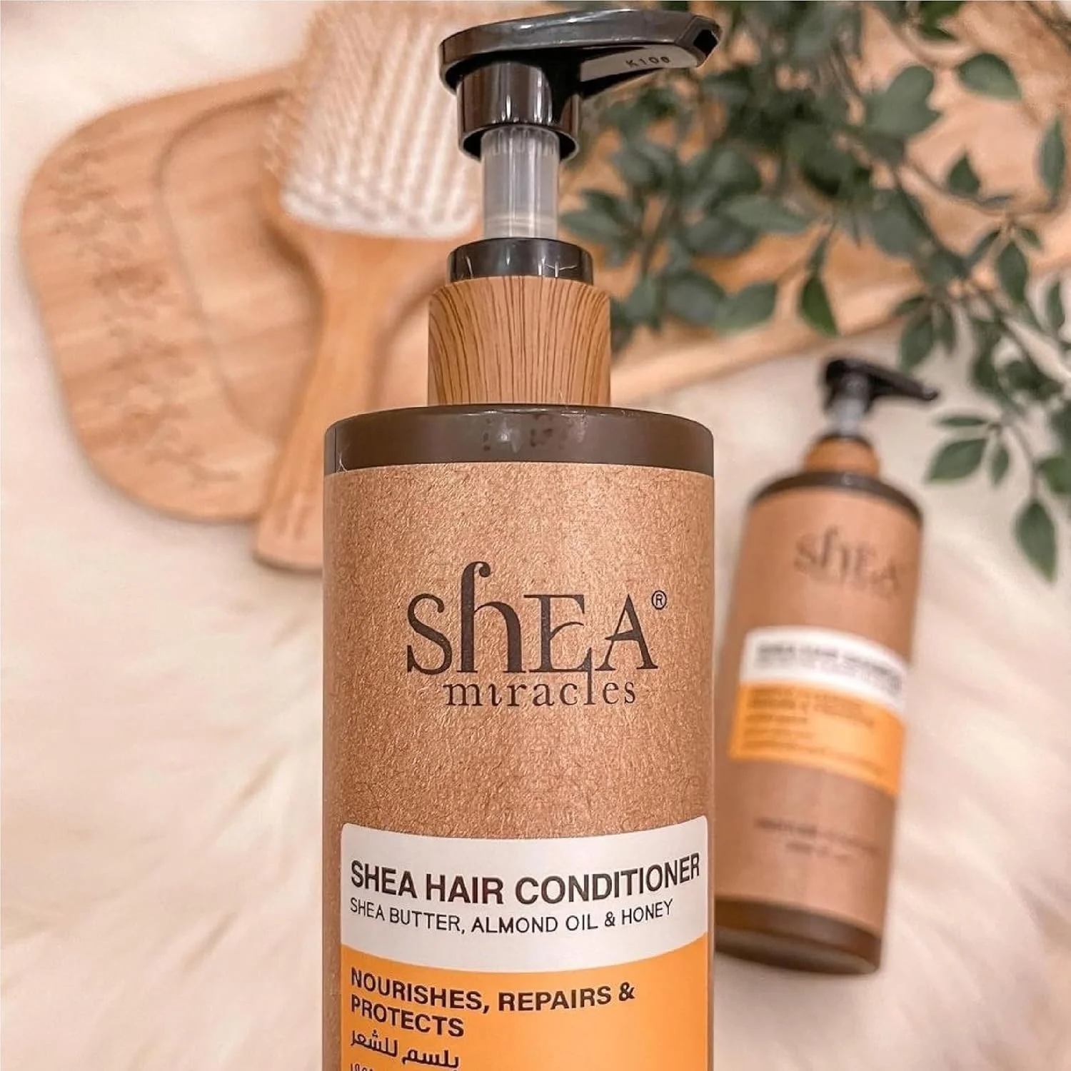 نرم کننده مو شی معجزه حاوی شی باتر، روغن بادام و عسل، ایده آل برای موخوره و شکنندگی، 1000 میلی لیتر نرم کننده مو شی معجزه حاوی شی باتر، روغن بادام و عسل، ایده آل برای موخوره و شکنندگی، 1000 میلی لیتر