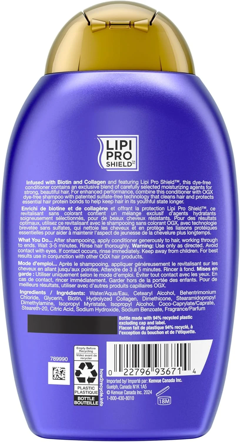 نرم کننده مو او جی ایکس ضخیم و پر + بیوتین کلاژن، 385 میلی لیتر - نرم کننده حجم دهنده برای موهای نازک، غنی شده با بیوتین و کلاژن برای کمک به حجم دادن به نازک ترین تارهای مو، 13.5 اونس مایع نرم کننده مو او جی ایکس ضخیم و پر + بیوتین کلاژن، 385 میلی لیتر - نرم کننده حجم دهنده برای موهای نازک، غنی شده با بیوتین و کلاژن برای کمک به حجم دادن به نازک ترین تارهای مو، 13.5 اونس مایع