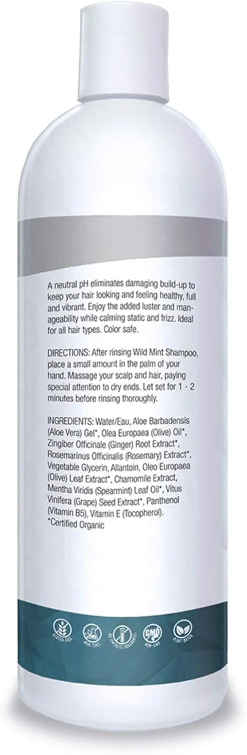 نرم کننده نعناع وحشی ارگانیک اکسلنس، بدون پارابن و سولفات، کاملا طبیعی و ایمن برای موهای رنگ شده - 473 میلی لیتر