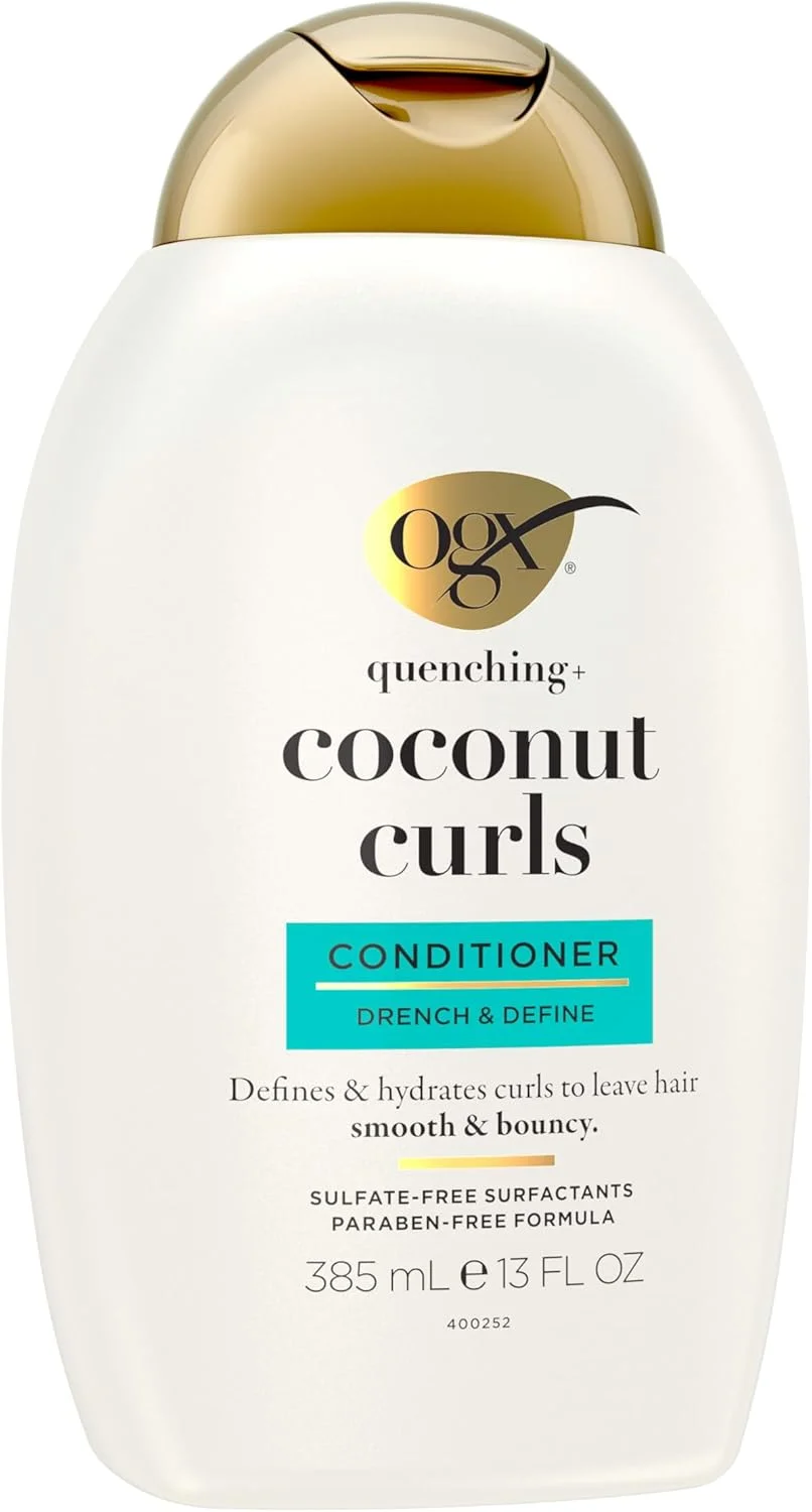 نرم کننده مو فر نارگیل OGX، نرم کننده مغذی موهای فر با روغن نارگیل، روغن مرکبات و عسل، بدون پارابن و سولفات، 384 میلی لیتر نرم کننده مو فر نارگیل OGX، نرم کننده مغذی موهای فر با روغن نارگیل، روغن مرکبات و عسل، بدون پارابن و سولفات، 384 میلی لیتر