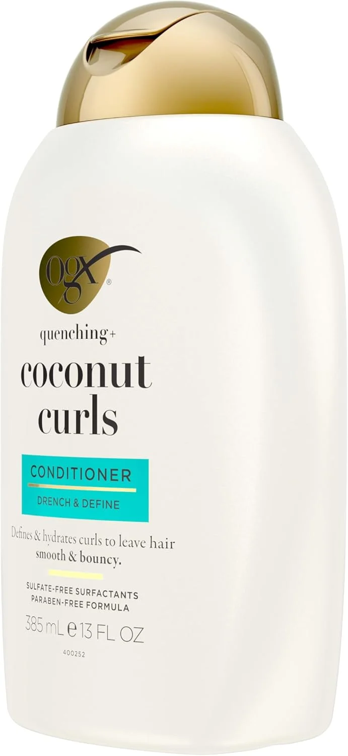 نرم کننده مو فر نارگیل OGX، نرم کننده مغذی موهای فر با روغن نارگیل، روغن مرکبات و عسل، بدون پارابن و سولفات، 384 میلی لیتر نرم کننده مو فر نارگیل OGX، نرم کننده مغذی موهای فر با روغن نارگیل، روغن مرکبات و عسل، بدون پارابن و سولفات، 384 میلی لیتر