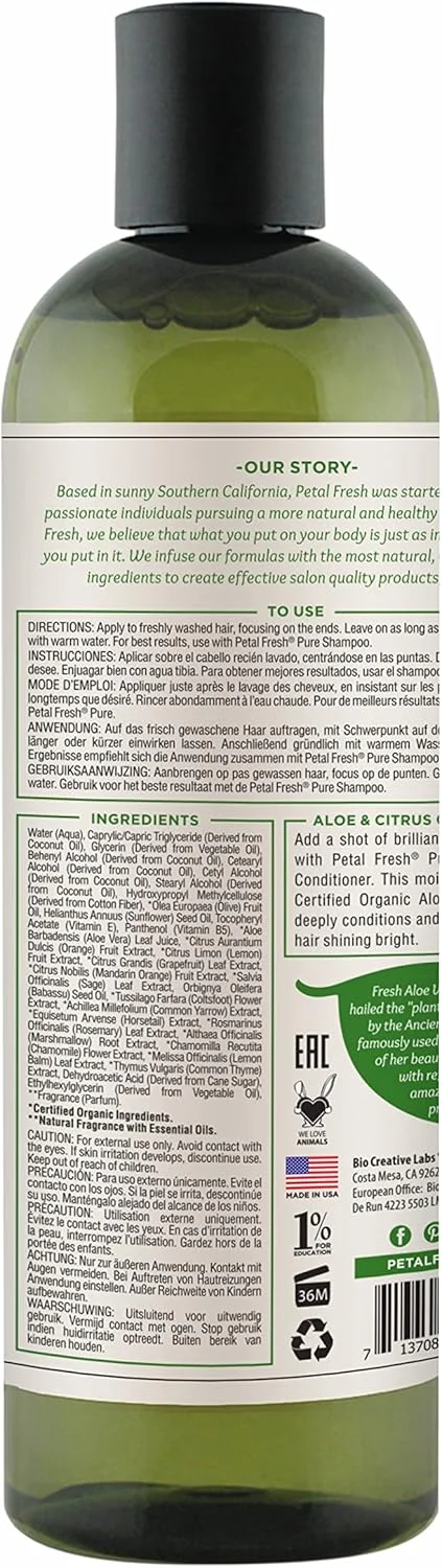نرم کننده مو پتال فرش Pure Ultra Shine آلوئه و مرکبات 355 میلی لیتر نرم کننده مو پتال فرش Pure Ultra Shine آلوئه و مرکبات 355 میلی لیتر