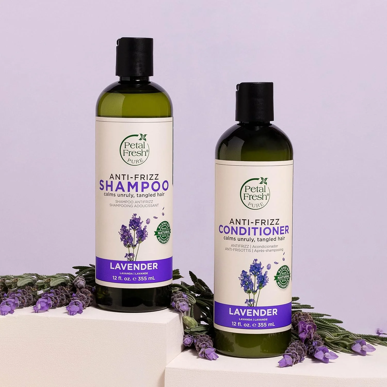 نرم کننده مو ضد وز لوندر خالص پتال فرش، 355 میلی لیتر