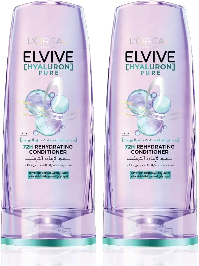 نرم کننده مو لورآل Elvive Hyaluron Pure مناسب پوست سر چرب و موهای خشک - 360 میلی لیتر (بسته 2 عددی) نرم کننده مو لورآل Elvive Hyaluron Pure مناسب پوست سر چرب و موهای خشک - 360 میلی لیتر (بسته 2 عددی)